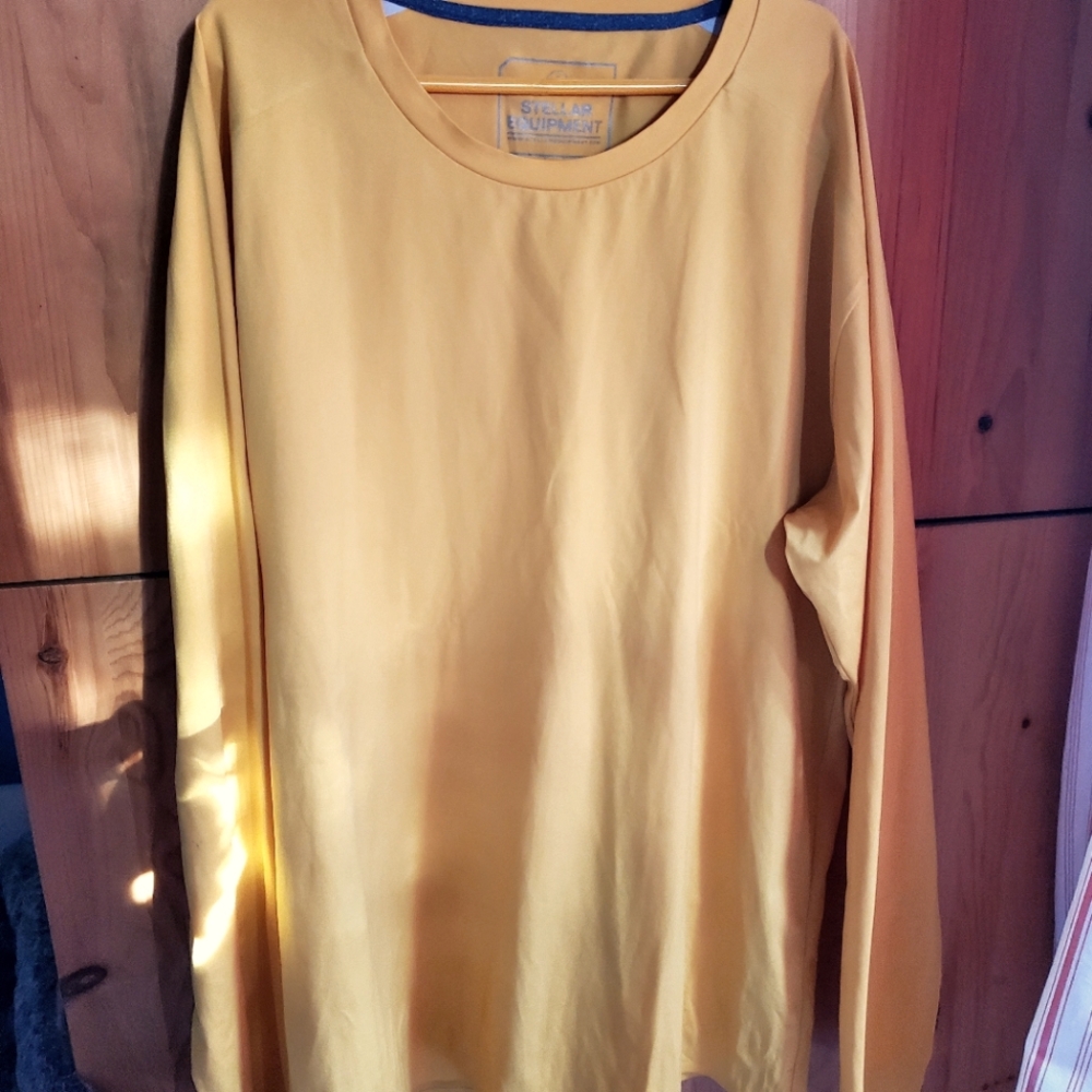 Stellar Equipment Men's Yellow Long Sleeve Technical Tee Size XL